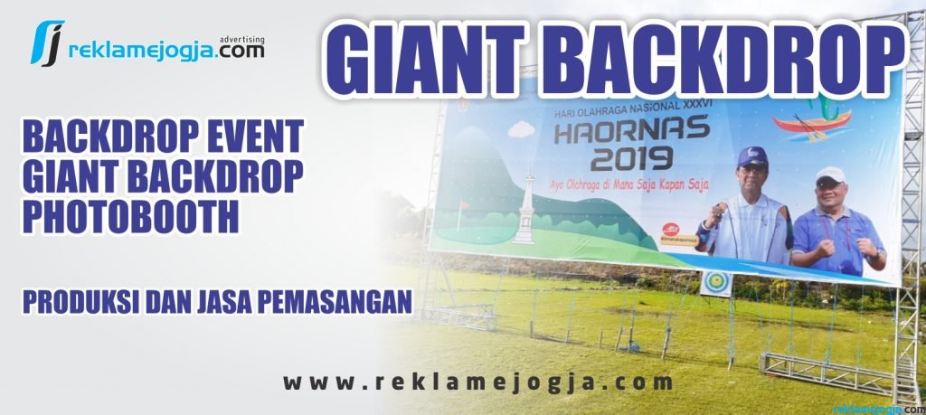 Produksi dan jasa pemasangan giant backdrop