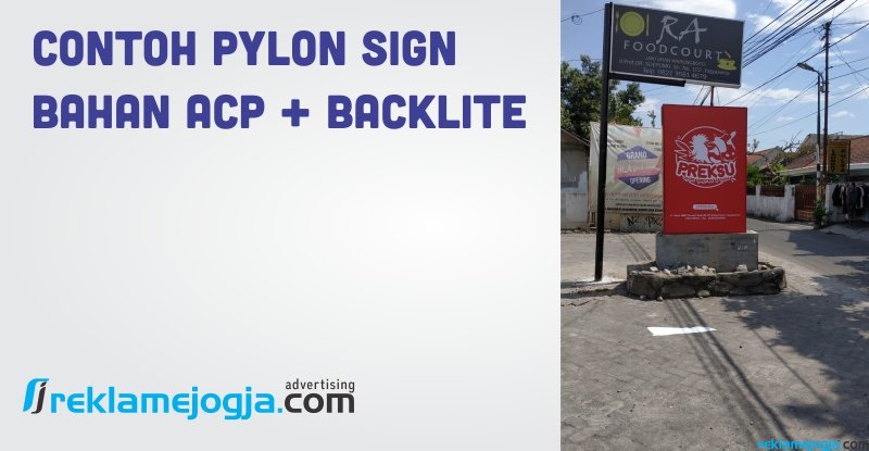 Pylon Sign Berbahan Backlite
