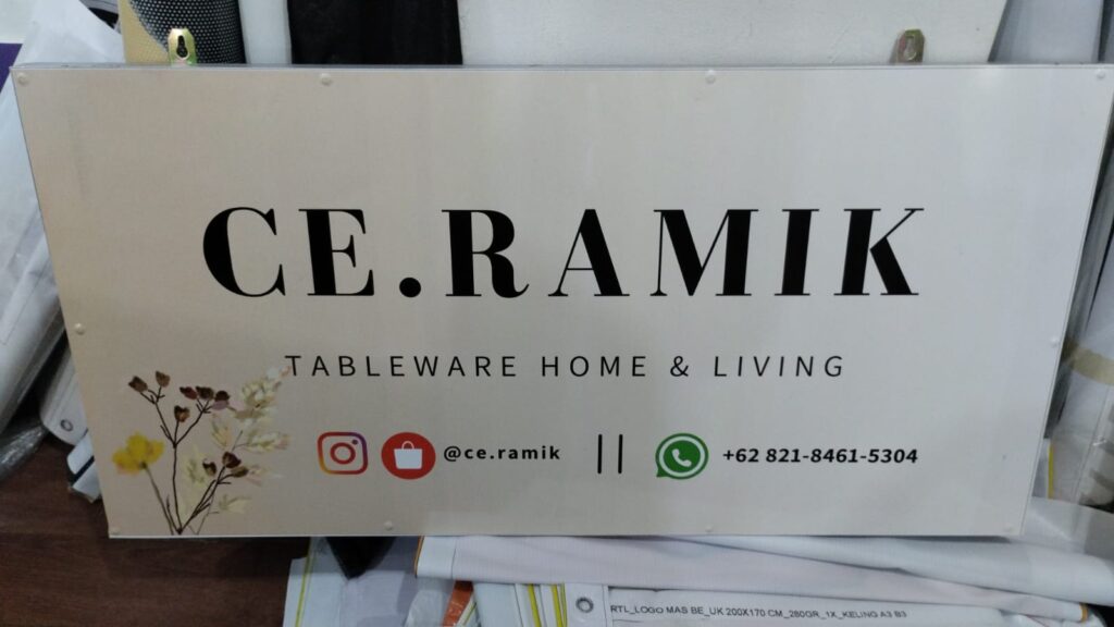 Papan Nama Sticker