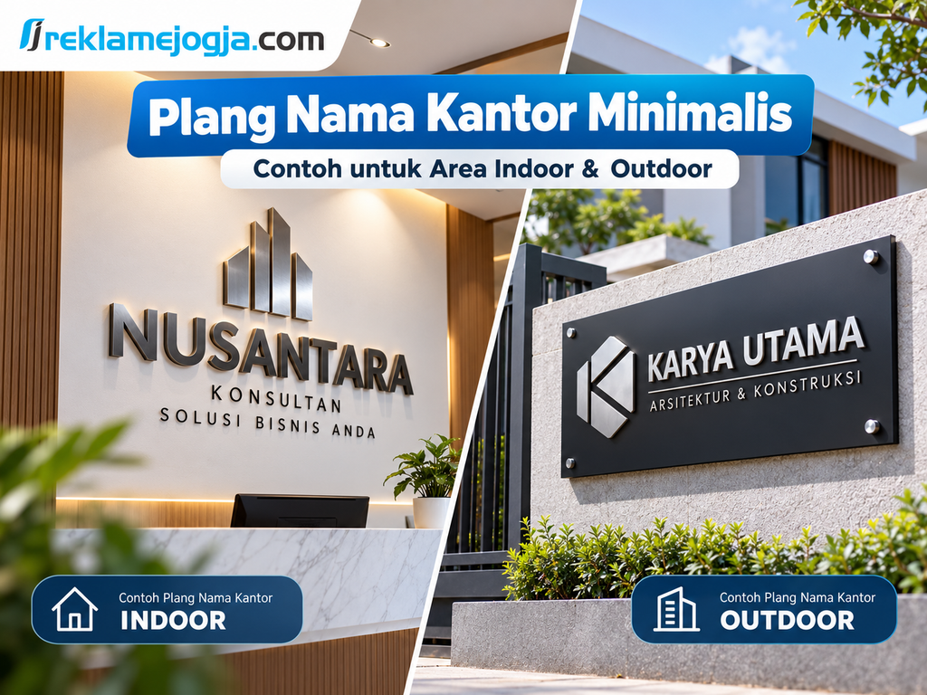 Plang Nama Kantor Minimalis dan papan nama perusahaan